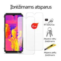 Ulefone Power Armor 18 / 18T / 19 / 19T ekrano apsauga (2 vnt.)