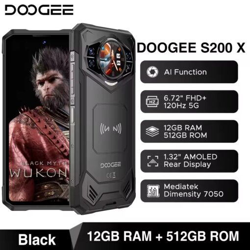 Doogee S200X - 5G, 512/12GB, Juodas - Image 7