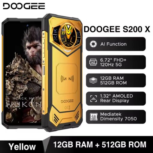 Doogee S200X - 5G, 512/12GB, Oranžinis - Image 7