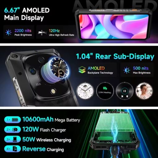 Ulefone Armor 28 Pro - 5G, 512GB/16GB, Juodas - Image 2