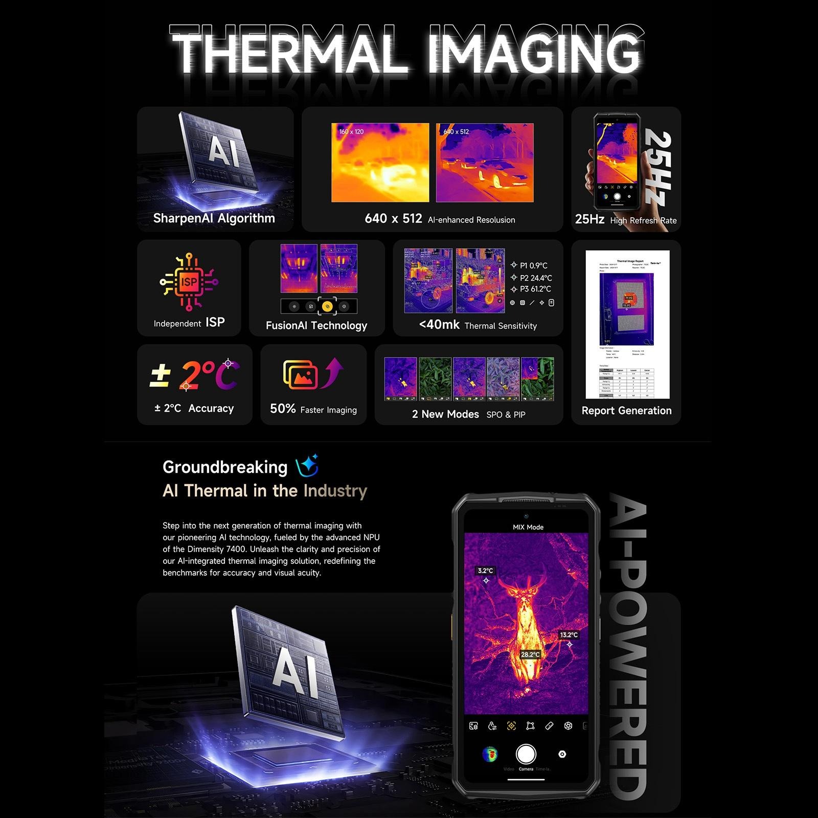 Ulefone Armor 29 Pro Thermal - 5G, 512GB/16GB, Juodas - Image 4