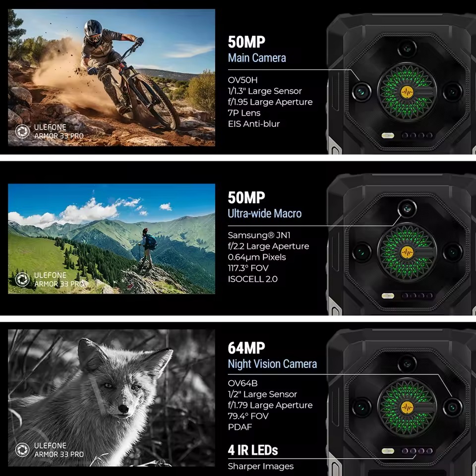 Ulefone Armor 33 Pro - 512GB/16GB, Juodas - Image 5