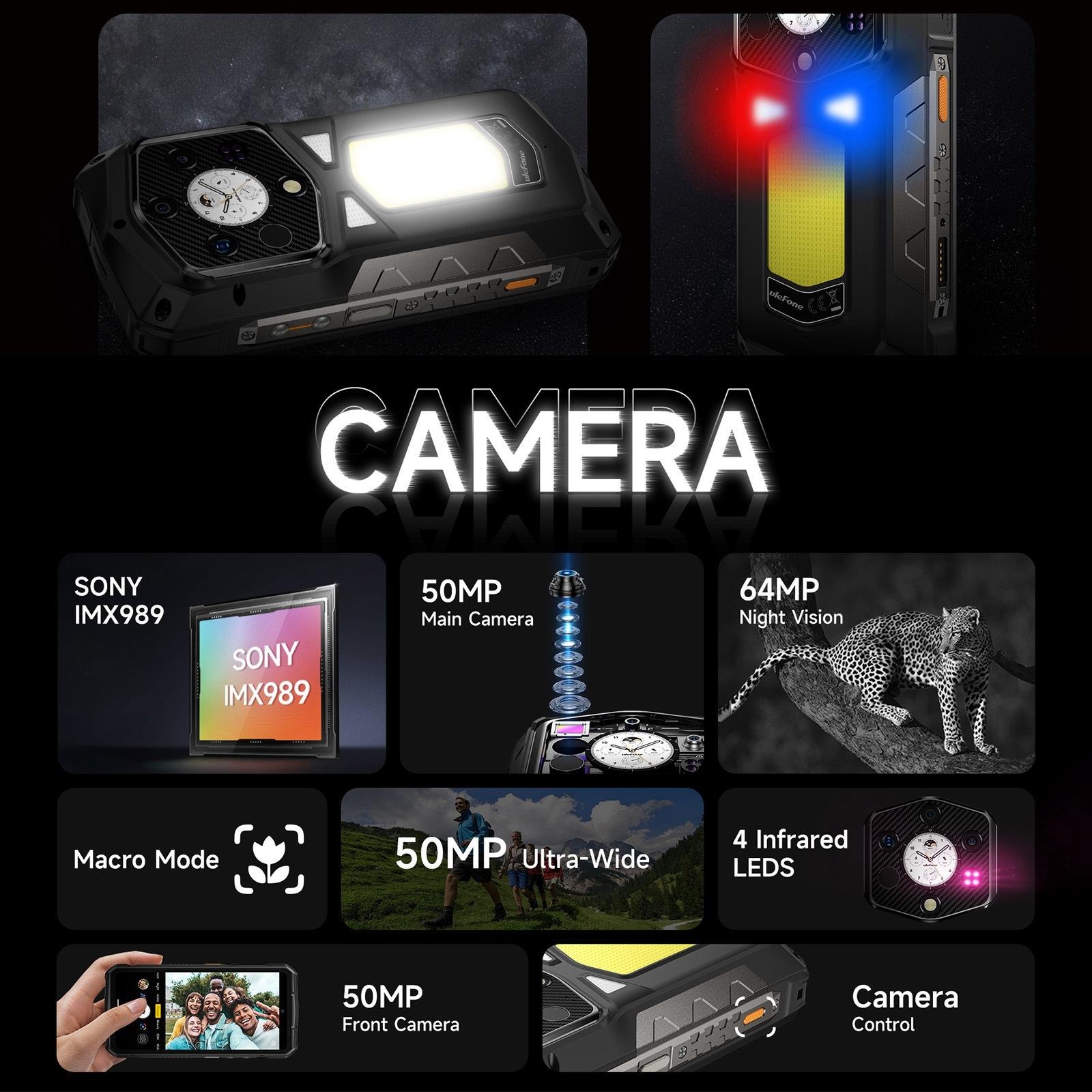 Ulefone Armor 29 Pro Thermal - 5G, 512GB/16GB, Juodas - Image 6