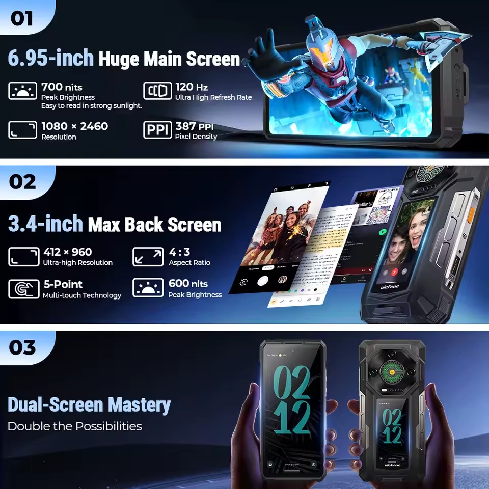 Ulefone Armor 33 Pro - 512GB/16GB, Juodas - Image 7