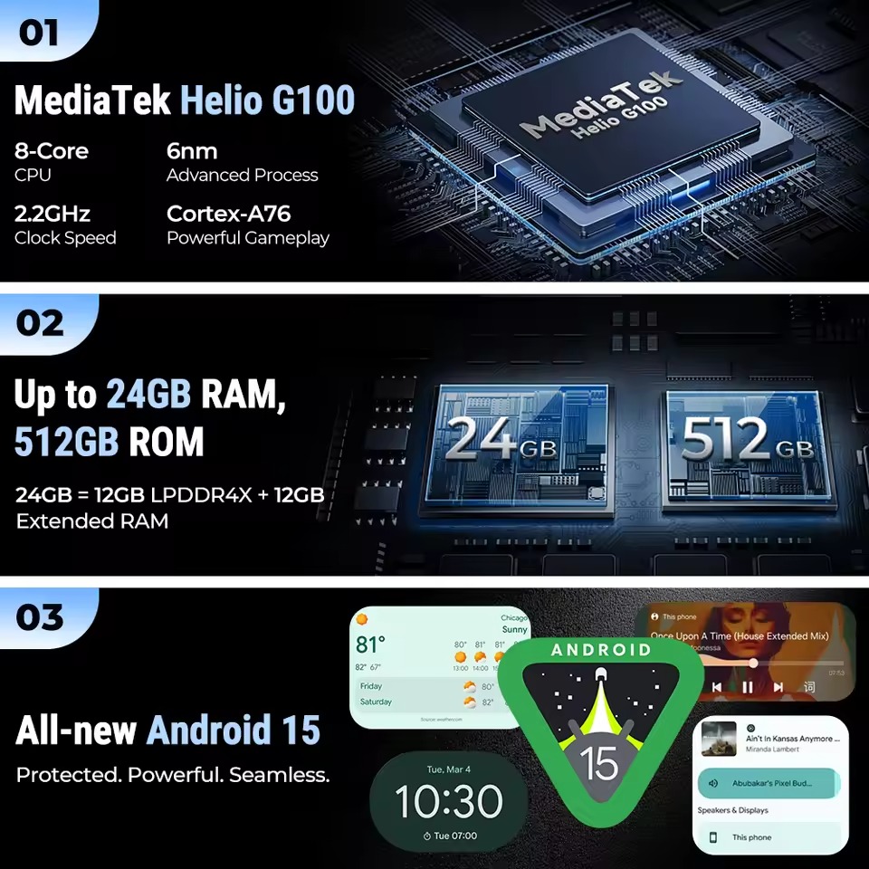 Ulefone Armor 33 - 512GB/12GB, Juodas - Image 7