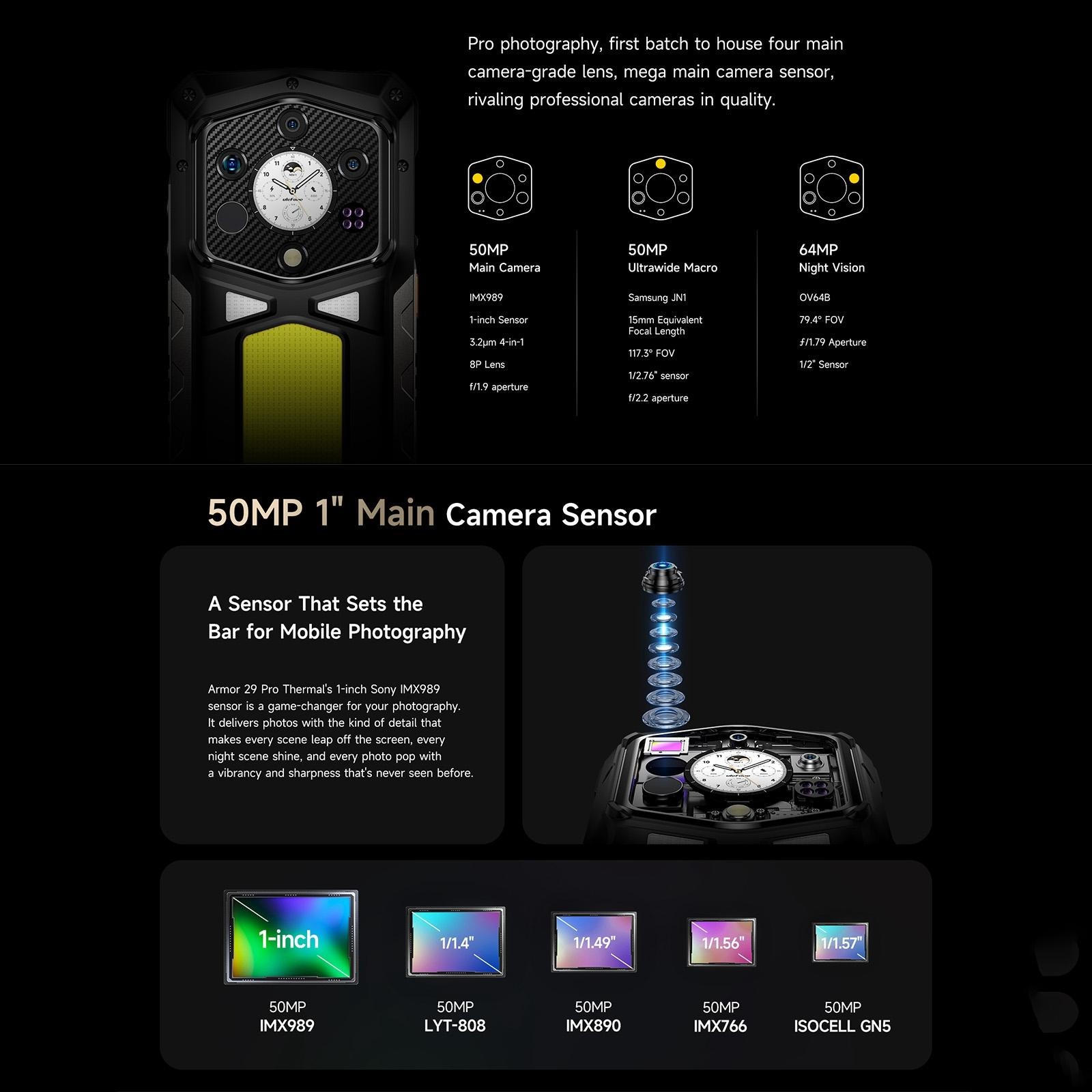 Ulefone Armor 29 Pro Thermal - 5G, 512GB/16GB, Juodas - Image 8