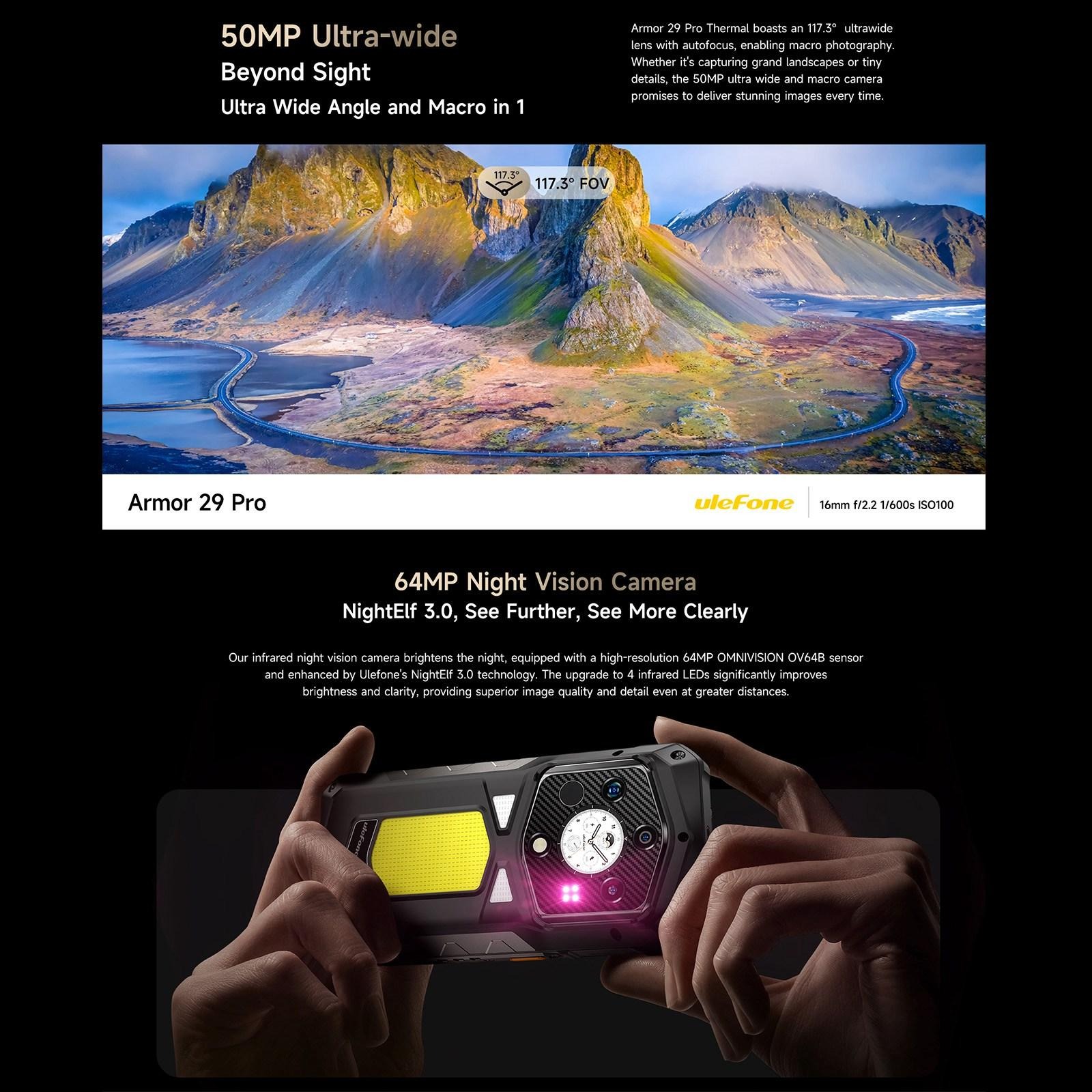 Ulefone Armor 29 Pro Thermal - 5G, 512GB/16GB, Juodas - Image 9