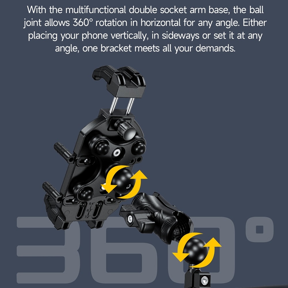 Universalus telefono laikiklis Ulefone Armor Mount Pro AM01 - Dviračiui, motociklui - Image 9