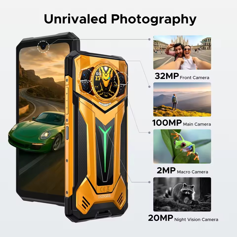 Doogee S200 Ultra - 5G, 1TB/12GB, Geltonas - Image 5