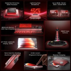 Alternative view of Oukitel WP210 - 5G, 512/12GB, Juodas