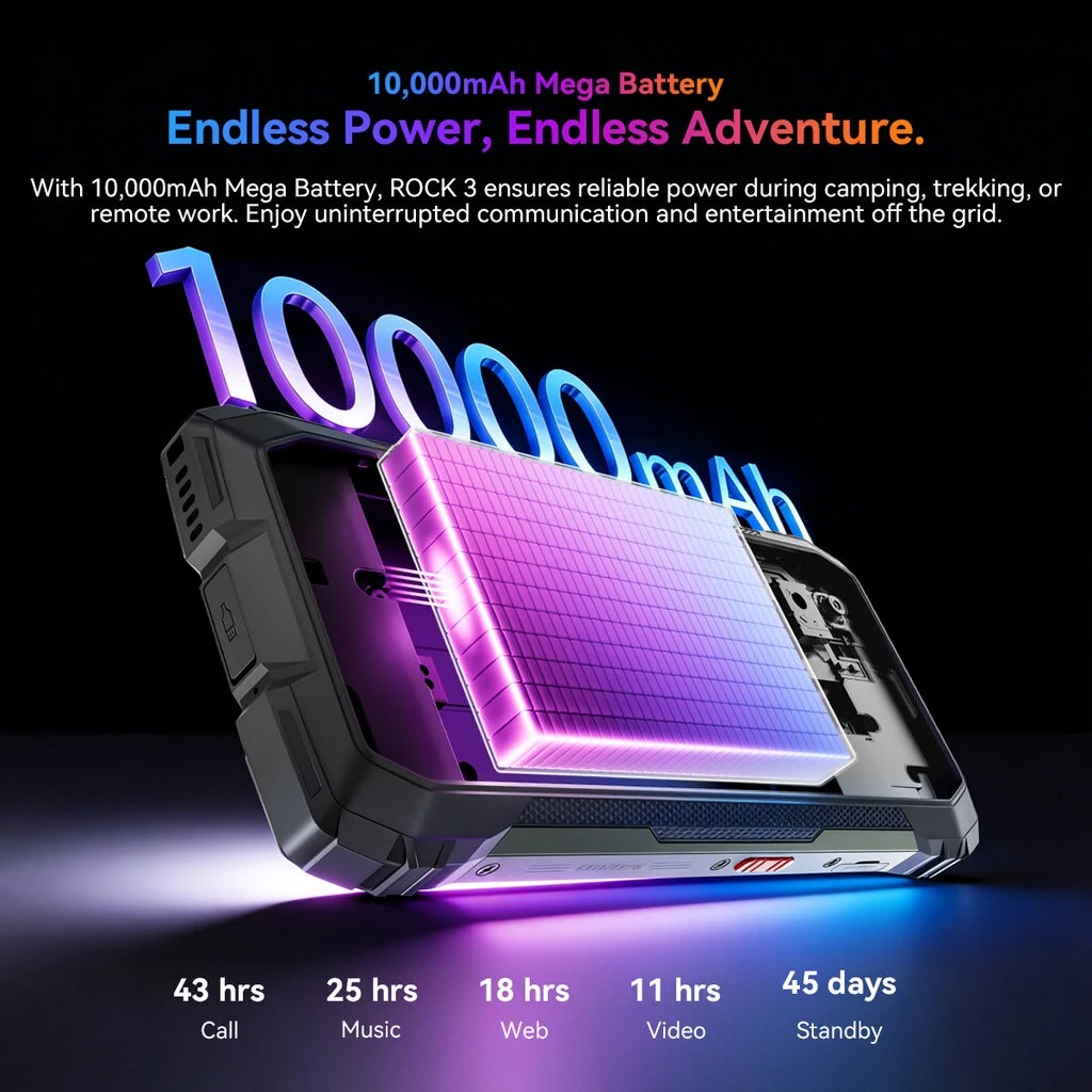 Blackview Rock 3 - 256GB/8GB, Juodas - Image 10