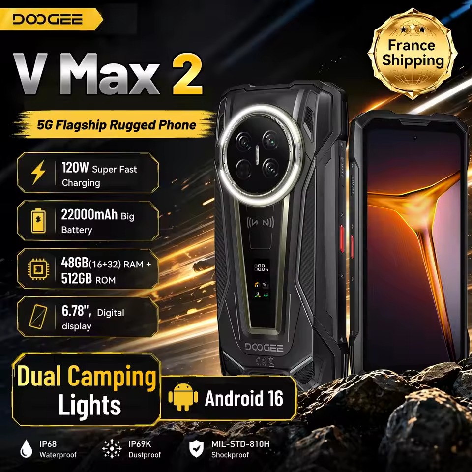 Doogee V Max 2 - 5G, 512GB/16GB, Juodas - Image 2