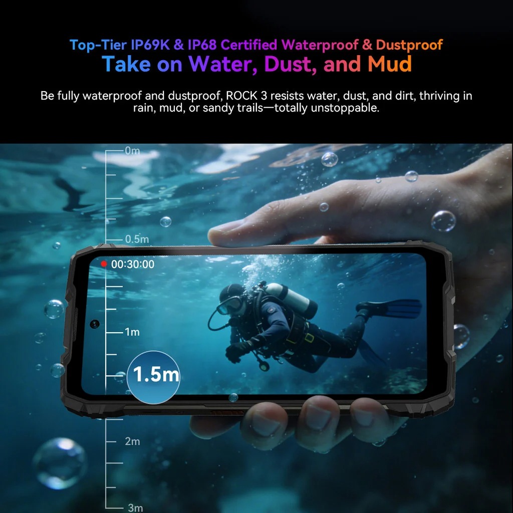 Blackview Rock 3 - 256GB/8GB, Juodas - Image 6